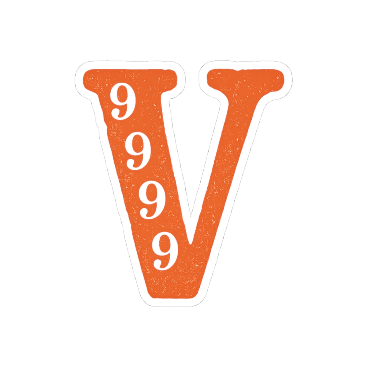 Orange Nine Love Vibrant Sticker