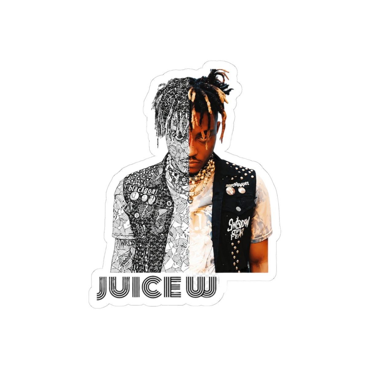 Juice Wrld Line Art Rap Legend Sticker