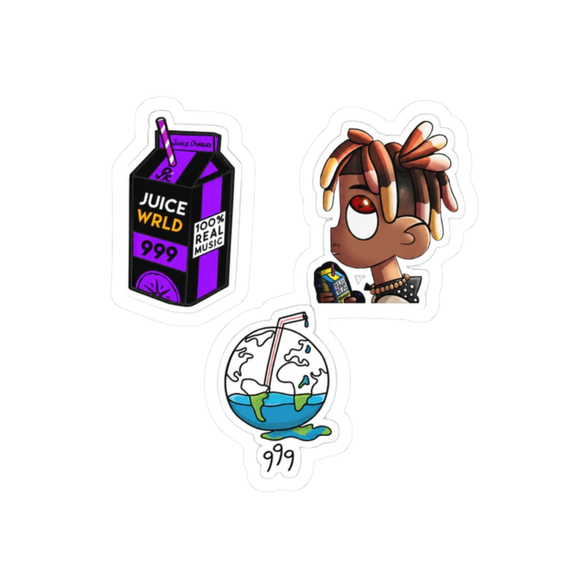 Juice WRLD 999 Sticker Pack | Bold Rap Icon Vinyl Decals - alternate angle 3, merchandise