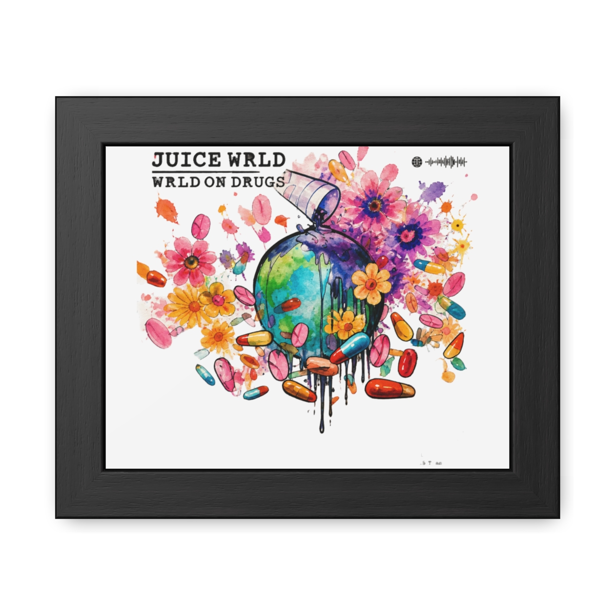 Juice WRLD WRLD On Drugs Globe Pills Tracklist Poster