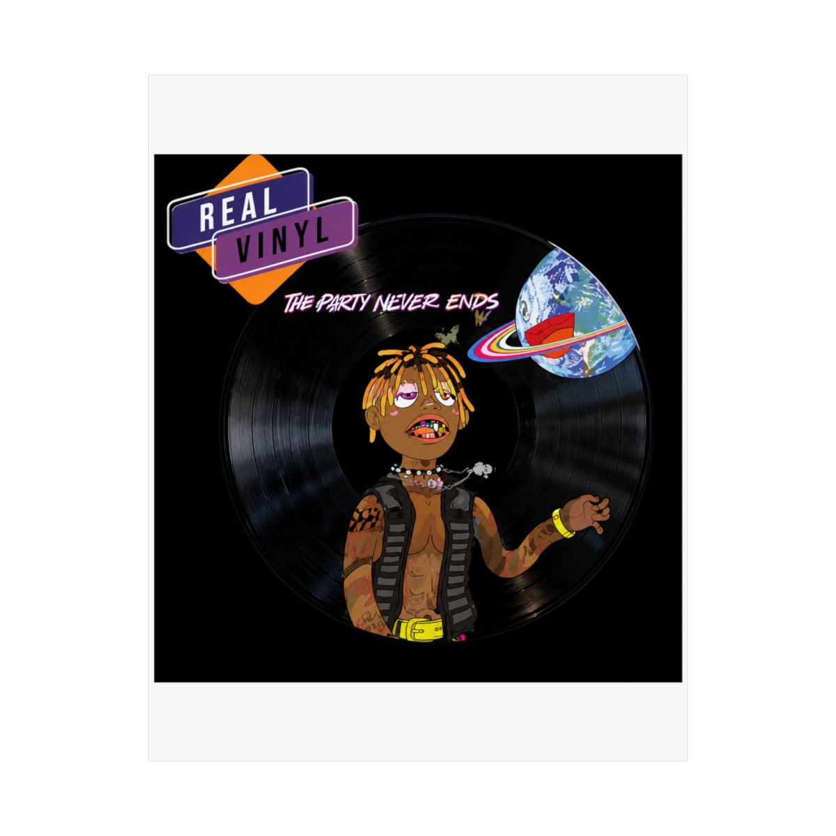 Custom Music Album Poster Printed on a Real 12" Vinyl Record